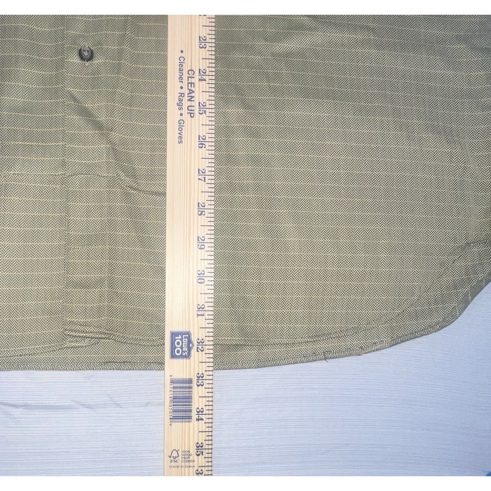 Men's Saks, Fifth Avenue, Long Sleeve Button Down Shirt Size XL Green - Picture 4 of 16